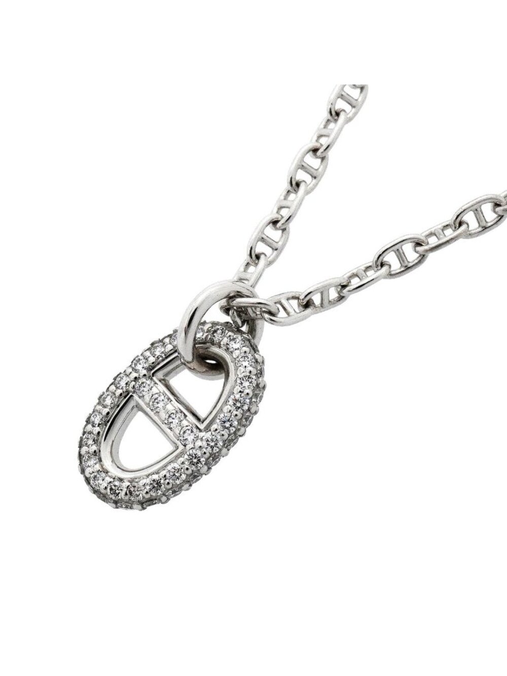 Hermes Necklace New Farandole 18k White Gold Diamond